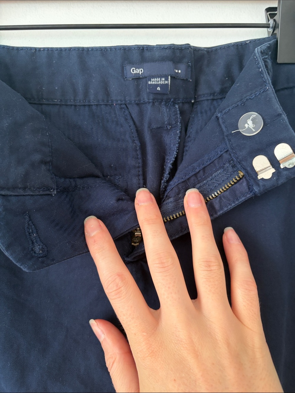 GAP 100% Cotton Dark Navy Cotton Mini Skirt - Picture 3 of 5